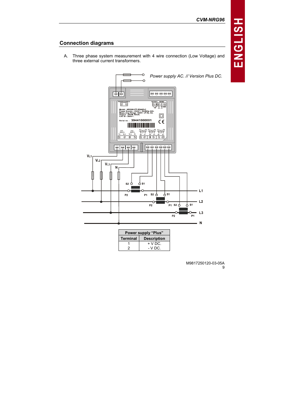 CIRCUTOR CVM-NRG96 Series (Available until stocks) User Manual | Page 9 / 38