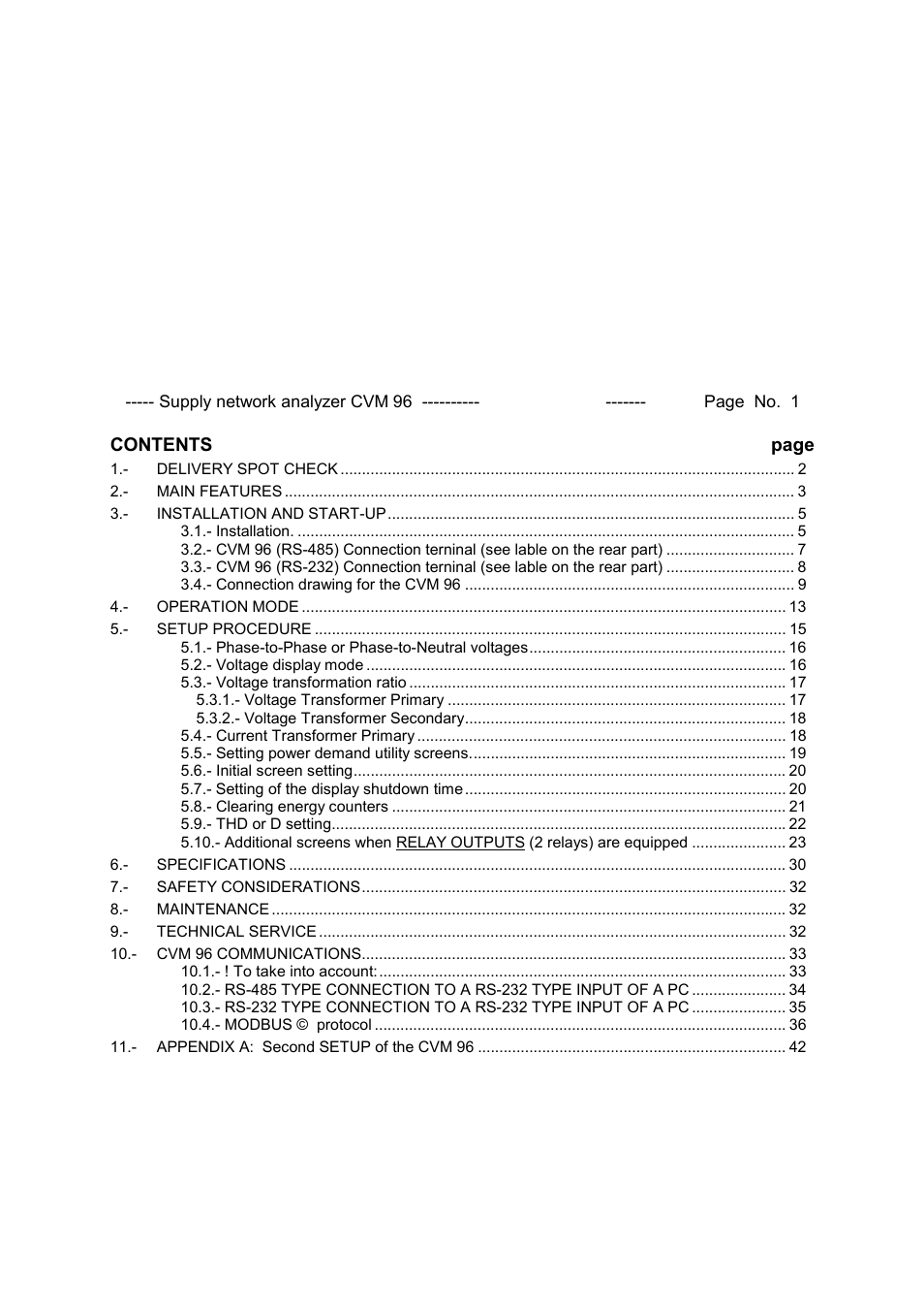 CIRCUTOR CVM96 Series User Manual | Page 2 / 44
