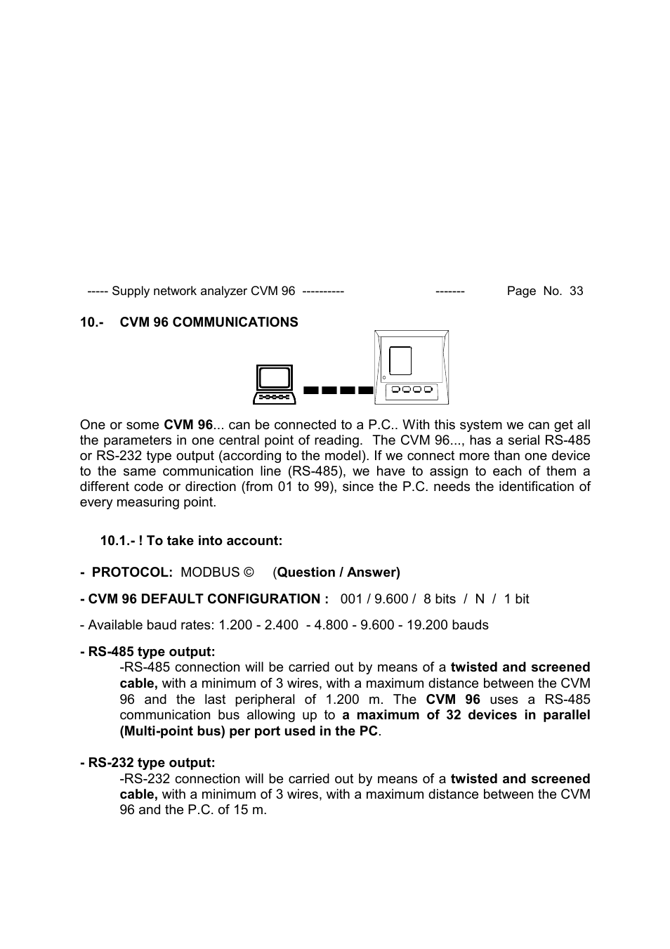 CIRCUTOR CVM96 Series User Manual | Page 34 / 44