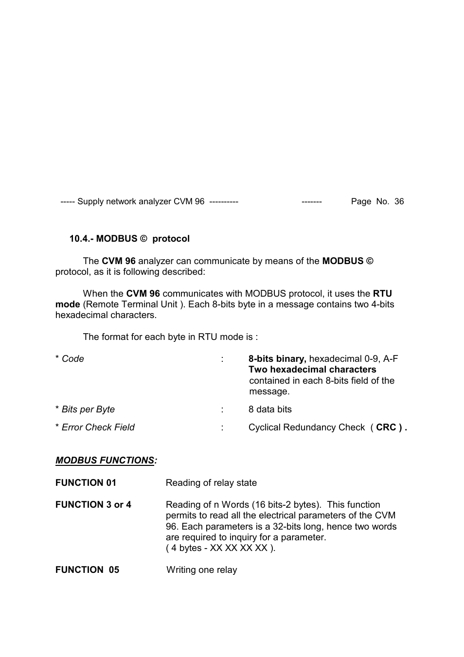 CIRCUTOR CVM96 Series User Manual | Page 37 / 44