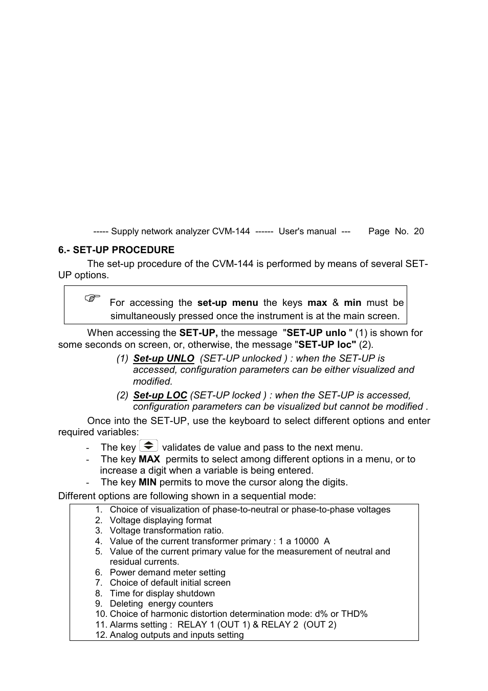 CIRCUTOR CVM144 Series User Manual | Page 21 / 58
