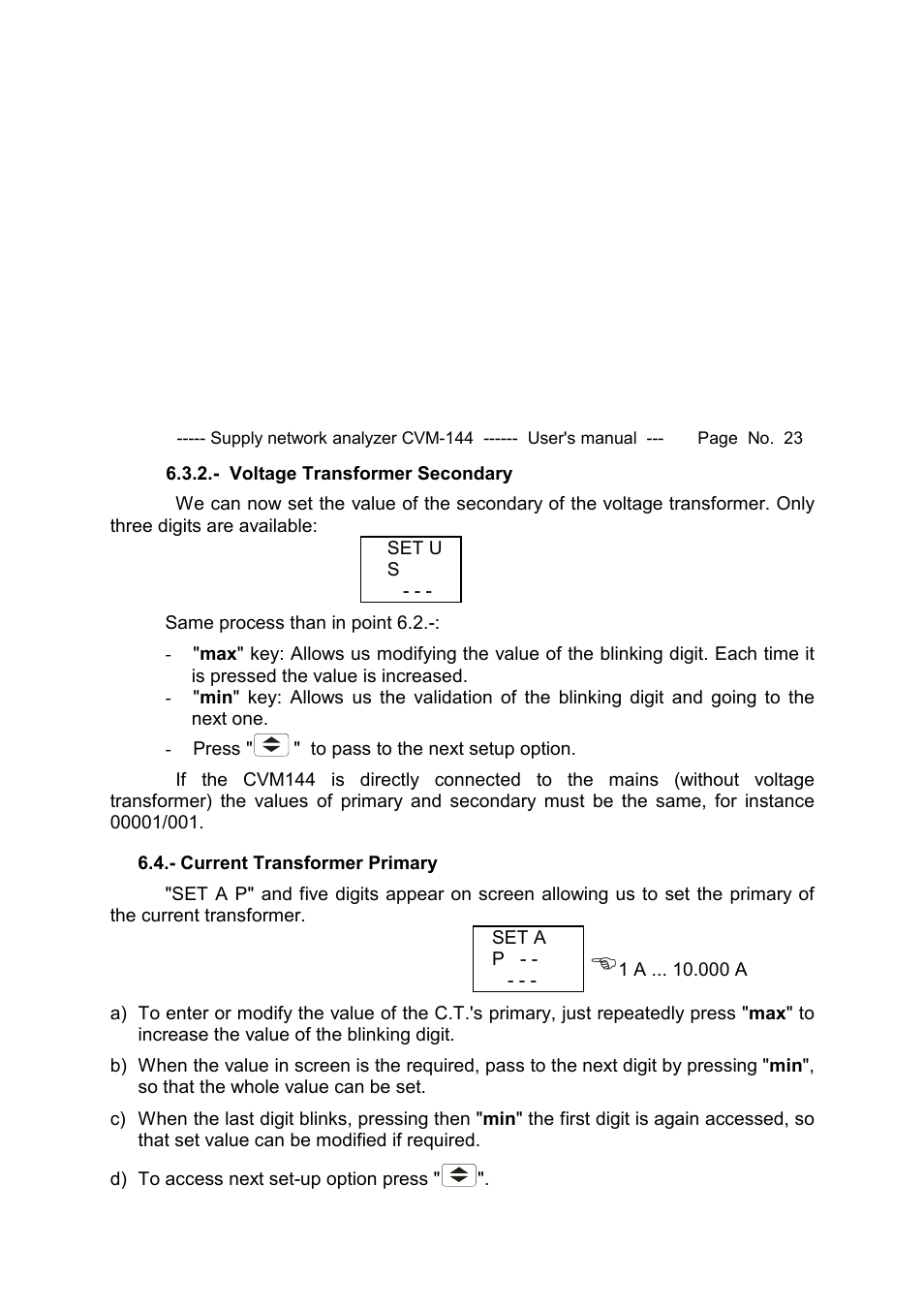 CIRCUTOR CVM144 Series User Manual | Page 24 / 58
