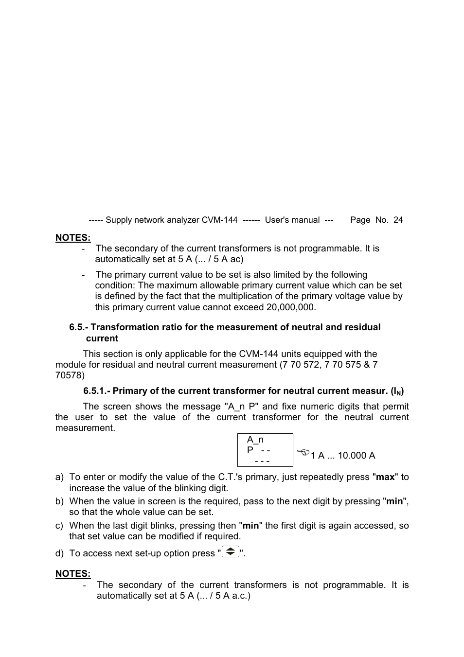 CIRCUTOR CVM144 Series User Manual | Page 25 / 58