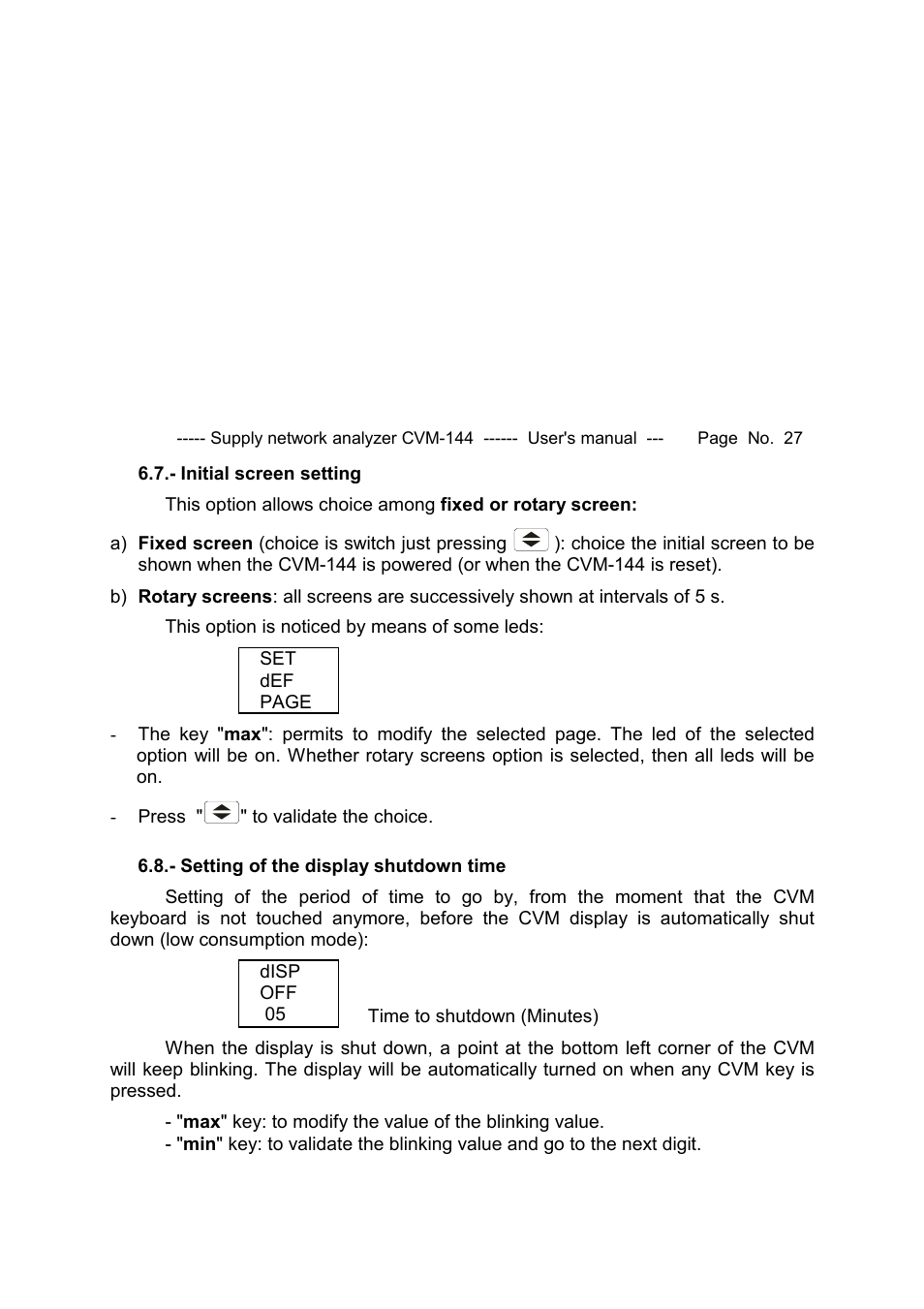 CIRCUTOR CVM144 Series User Manual | Page 28 / 58
