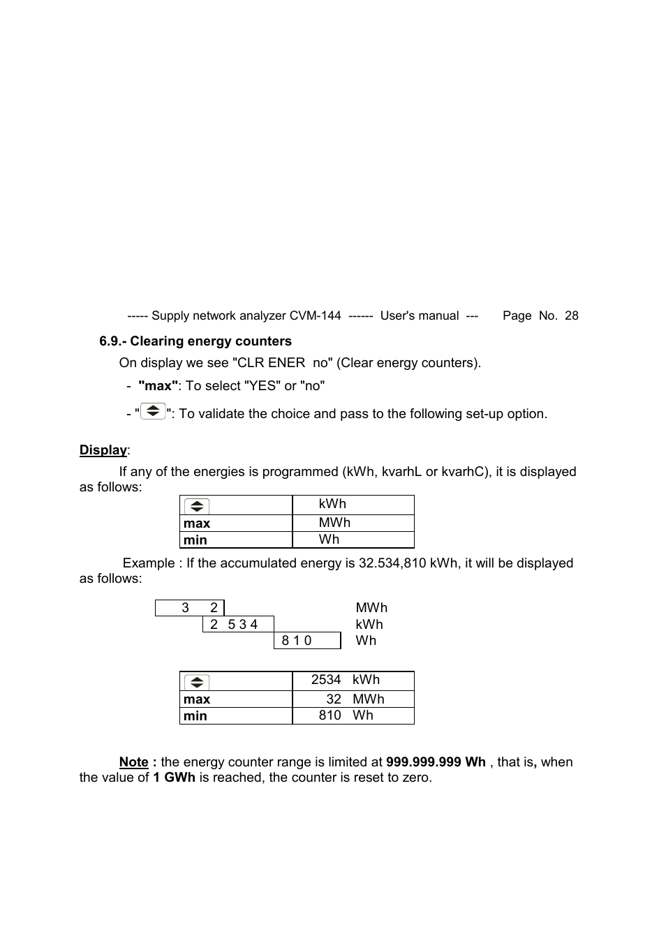 CIRCUTOR CVM144 Series User Manual | Page 29 / 58