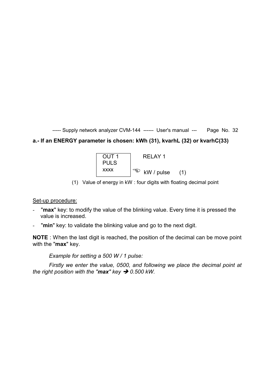 CIRCUTOR CVM144 Series User Manual | Page 33 / 58