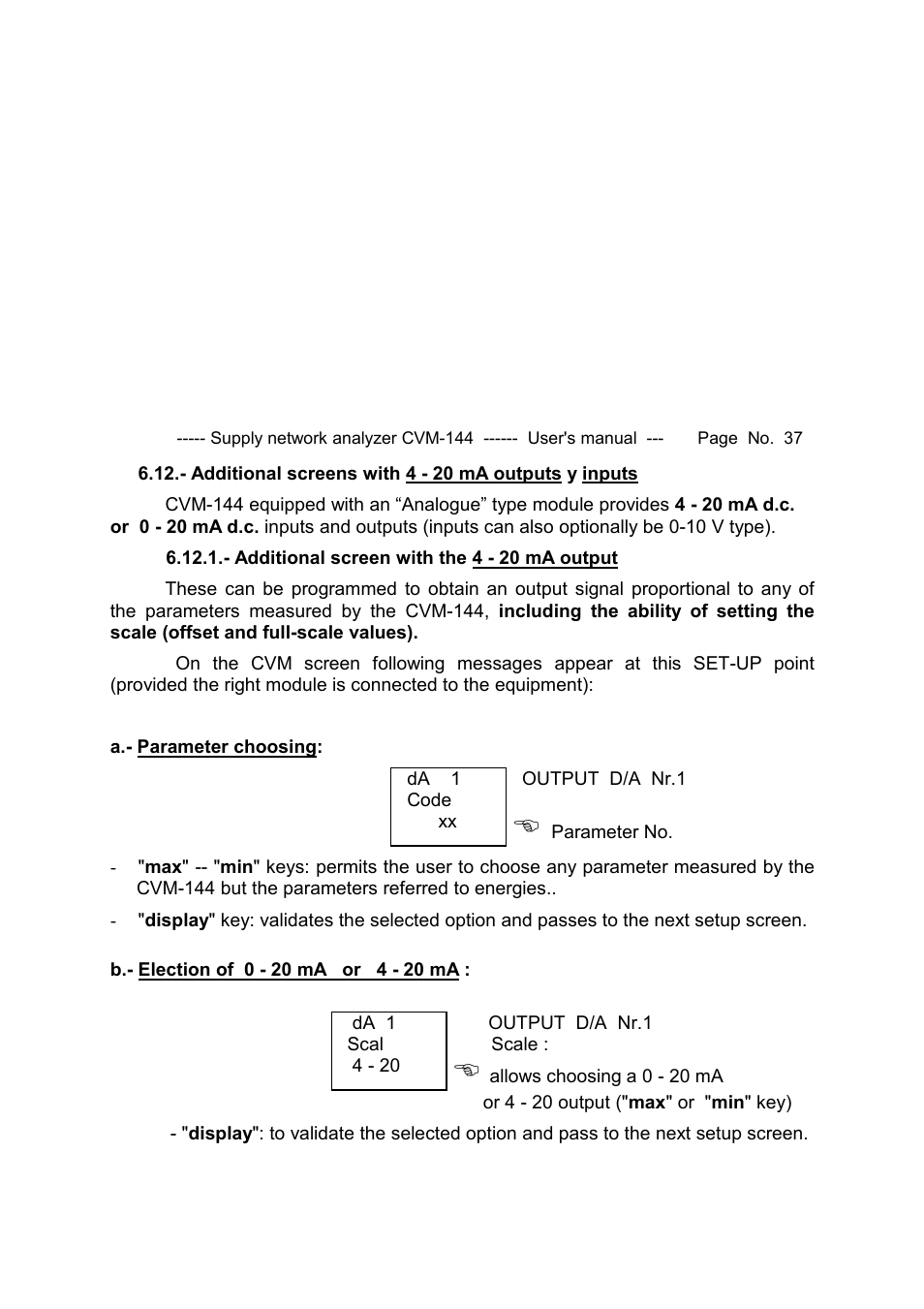 CIRCUTOR CVM144 Series User Manual | Page 38 / 58