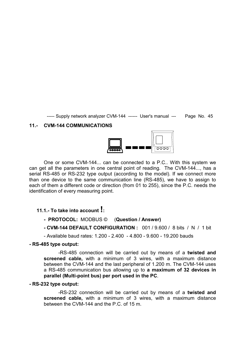 CIRCUTOR CVM144 Series User Manual | Page 46 / 58