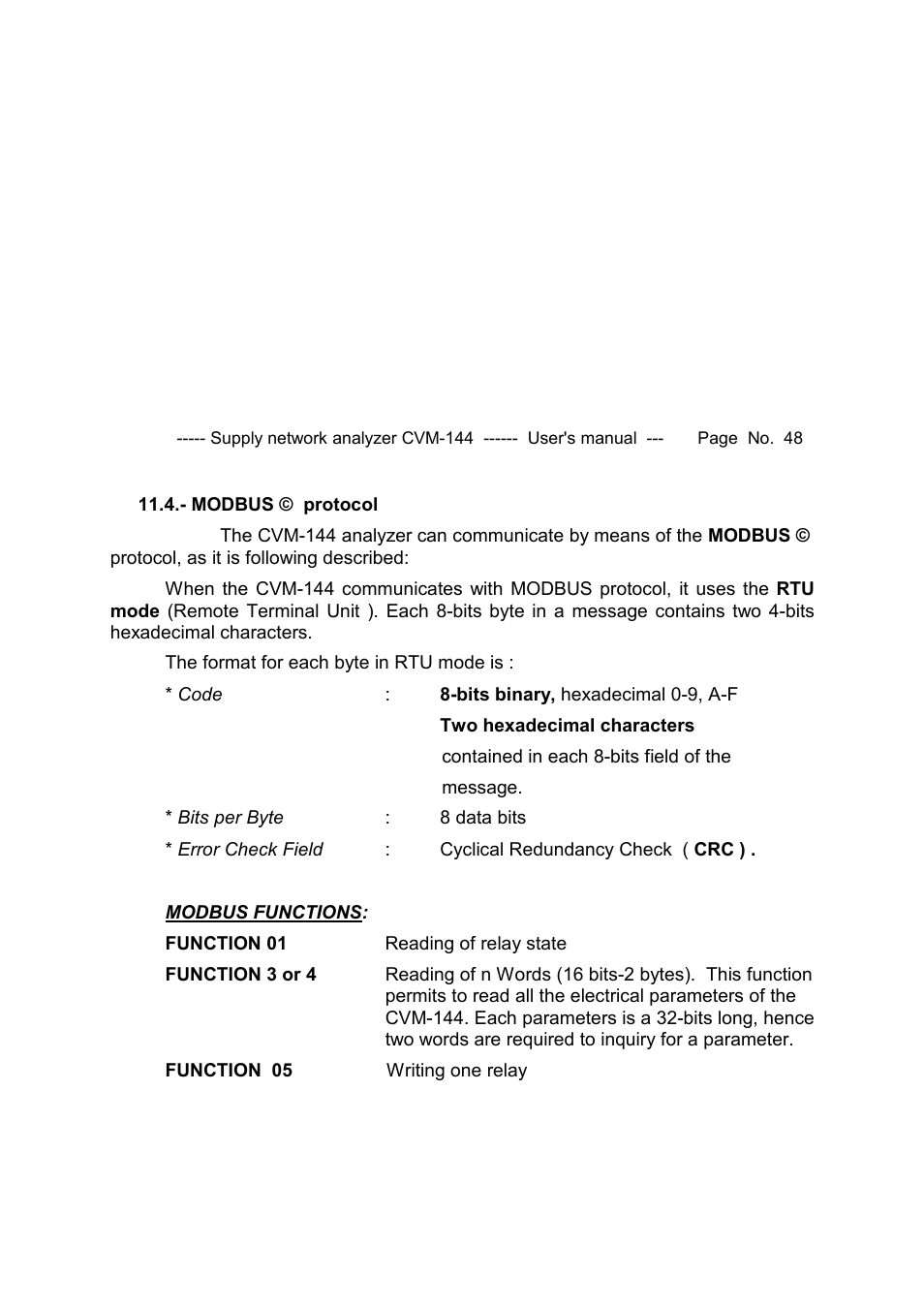 CIRCUTOR CVM144 Series User Manual | Page 49 / 58