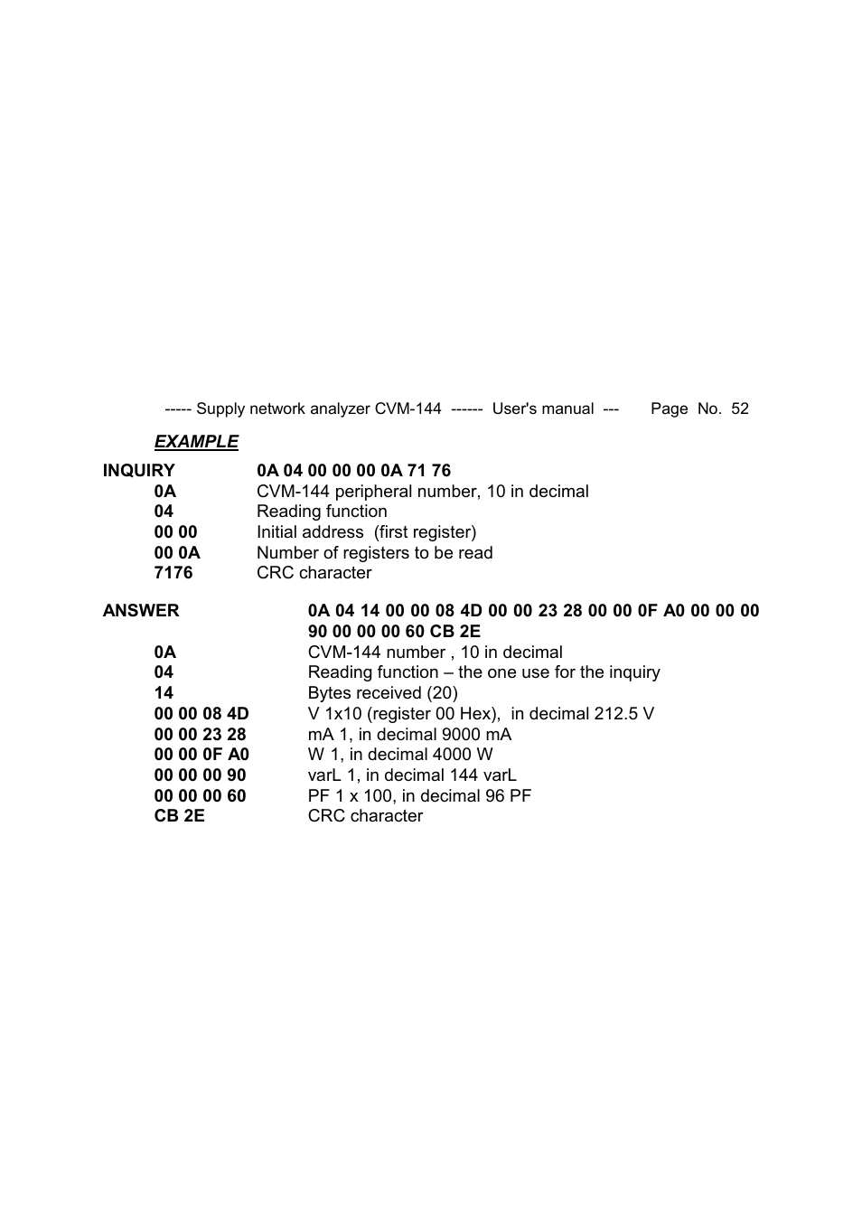 CIRCUTOR CVM144 Series User Manual | Page 53 / 58