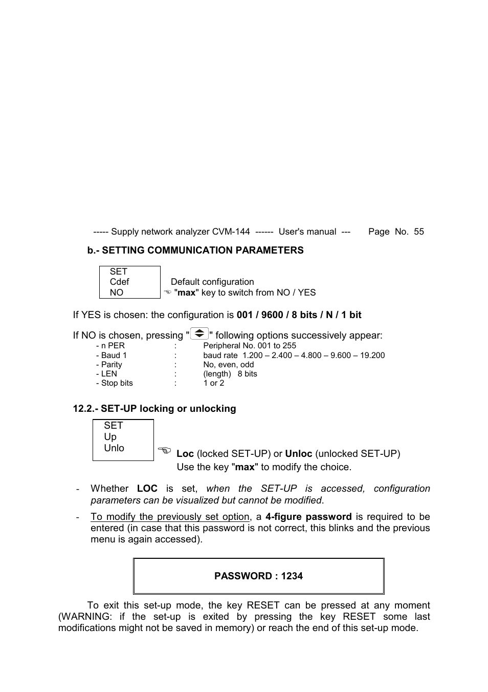 CIRCUTOR CVM144 Series User Manual | Page 56 / 58