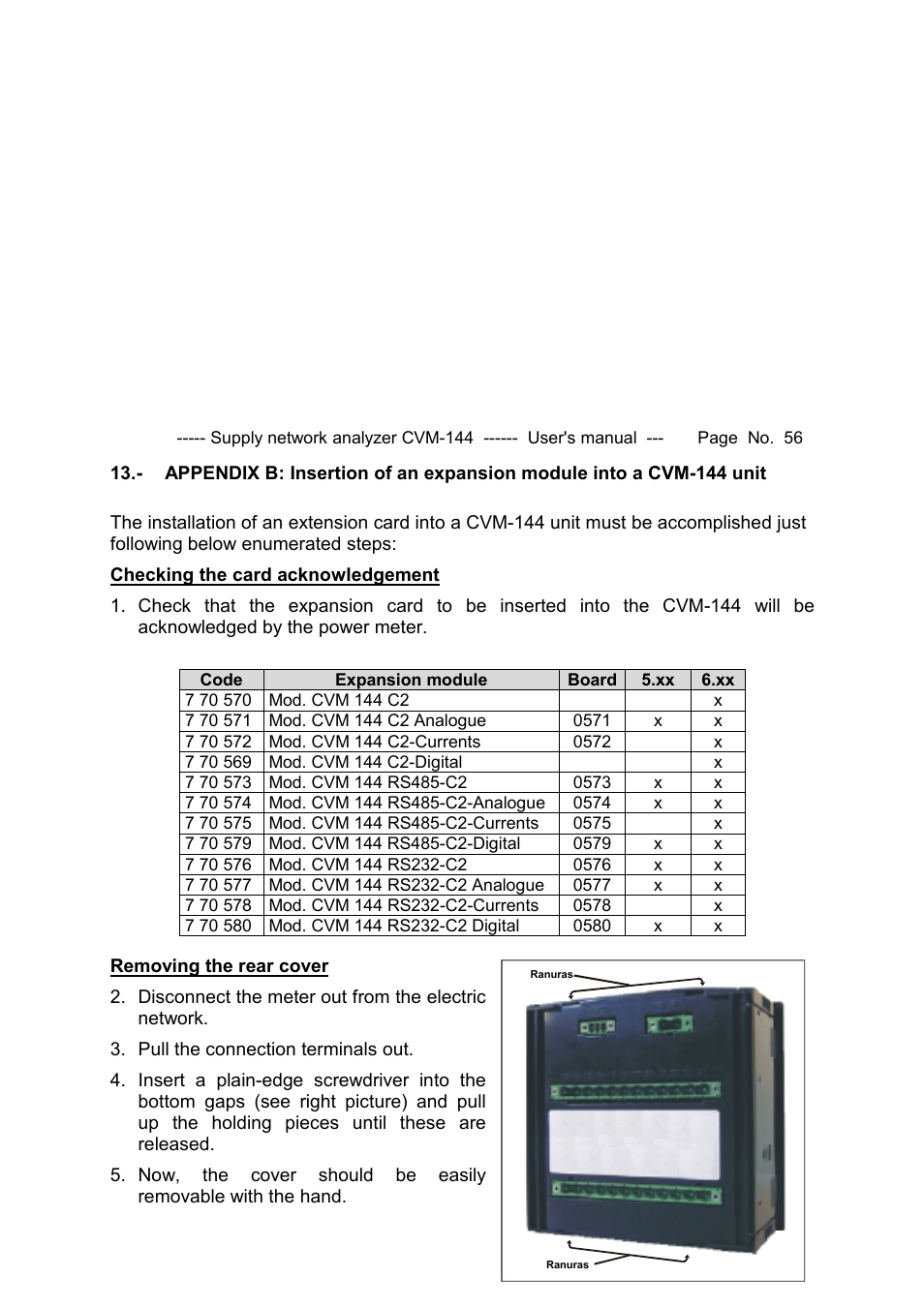 CIRCUTOR CVM144 Series User Manual | Page 57 / 58