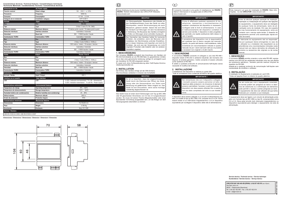 CIRCUTOR RS2RS User Manual | Page 2 / 2