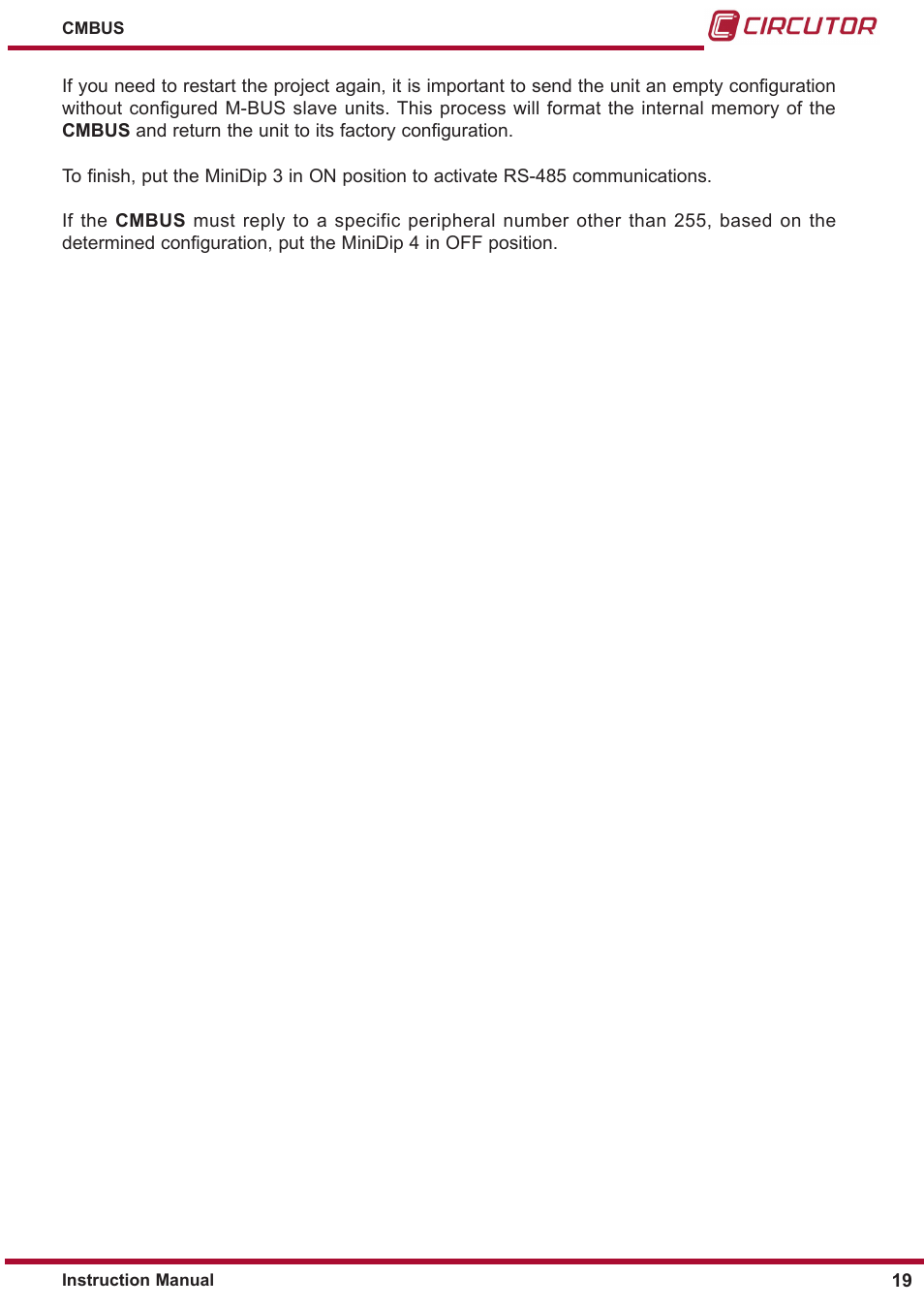 CIRCUTOR CMBUS series User Manual | Page 19 / 24