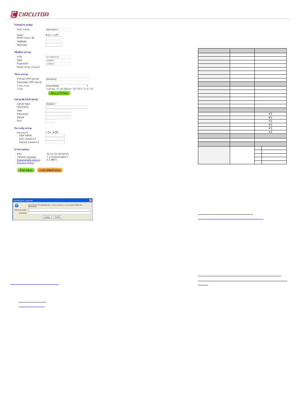 Web server, Xml server, Digital inputs | Digital outputs, Rs-485 expansion bus, Additional ps/pss features, Type of variables, Eds-3g variables list, Xml services, Information about one or more variables | CIRCUTOR EDS-3G Series User Manual | Page 3 / 6
