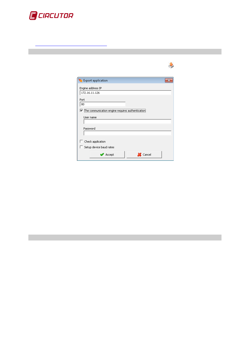 4 exporting the application, 5 mdc-20 configuration options, Xporting the application | Mdc-20, Configuration options | CIRCUTOR MDC-20 User Manual | Page 24 / 58