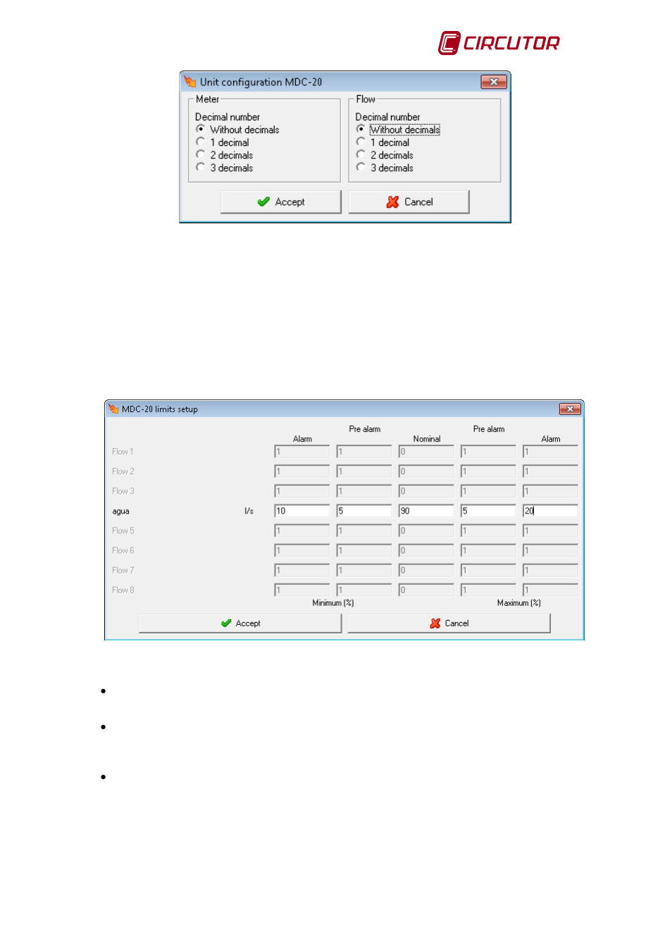 5 variable limits, Variable limits | CIRCUTOR MDC-20 User Manual | Page 29 / 58