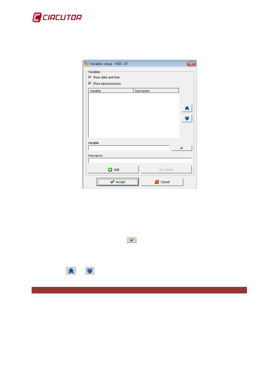 6 display of variables, 8 power control configuration, Display of variables | Power control configuration | CIRCUTOR MDC-20 User Manual | Page 30 / 58