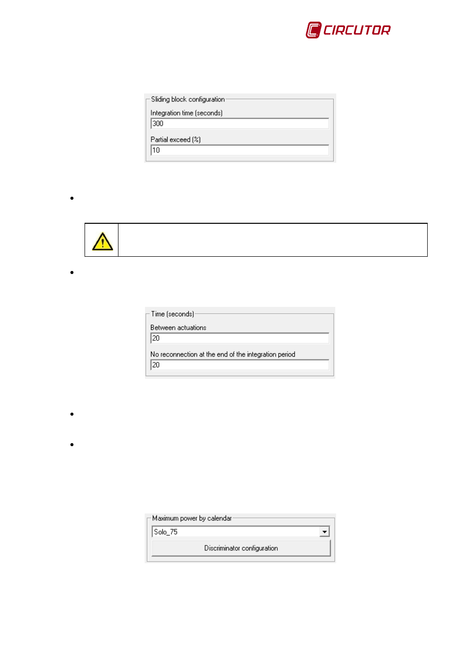 8 response time (seconds), 9 maximum power per calendar, Response time (seconds) | Maximum power per calendar | CIRCUTOR MDC-20 User Manual | Page 35 / 58