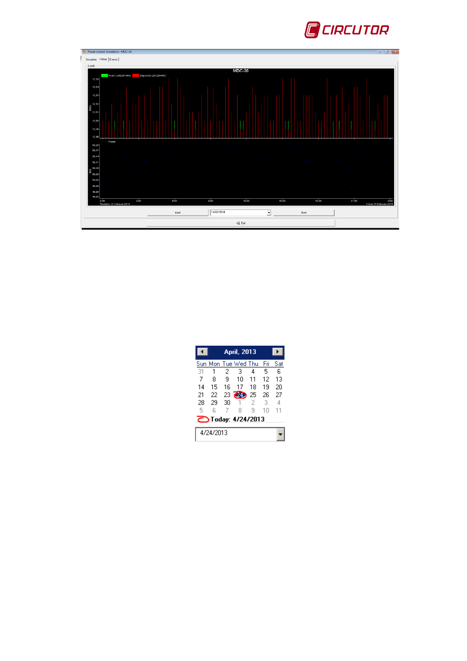 3 simulated events, Simulated events | CIRCUTOR MDC-20 User Manual | Page 47 / 58