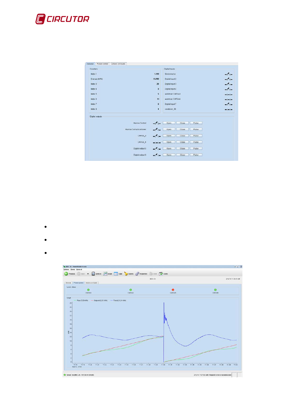1 mdc-20 unit, 2 power control, Mdc-20 unit | Power control | CIRCUTOR MDC-20 User Manual | Page 50 / 58