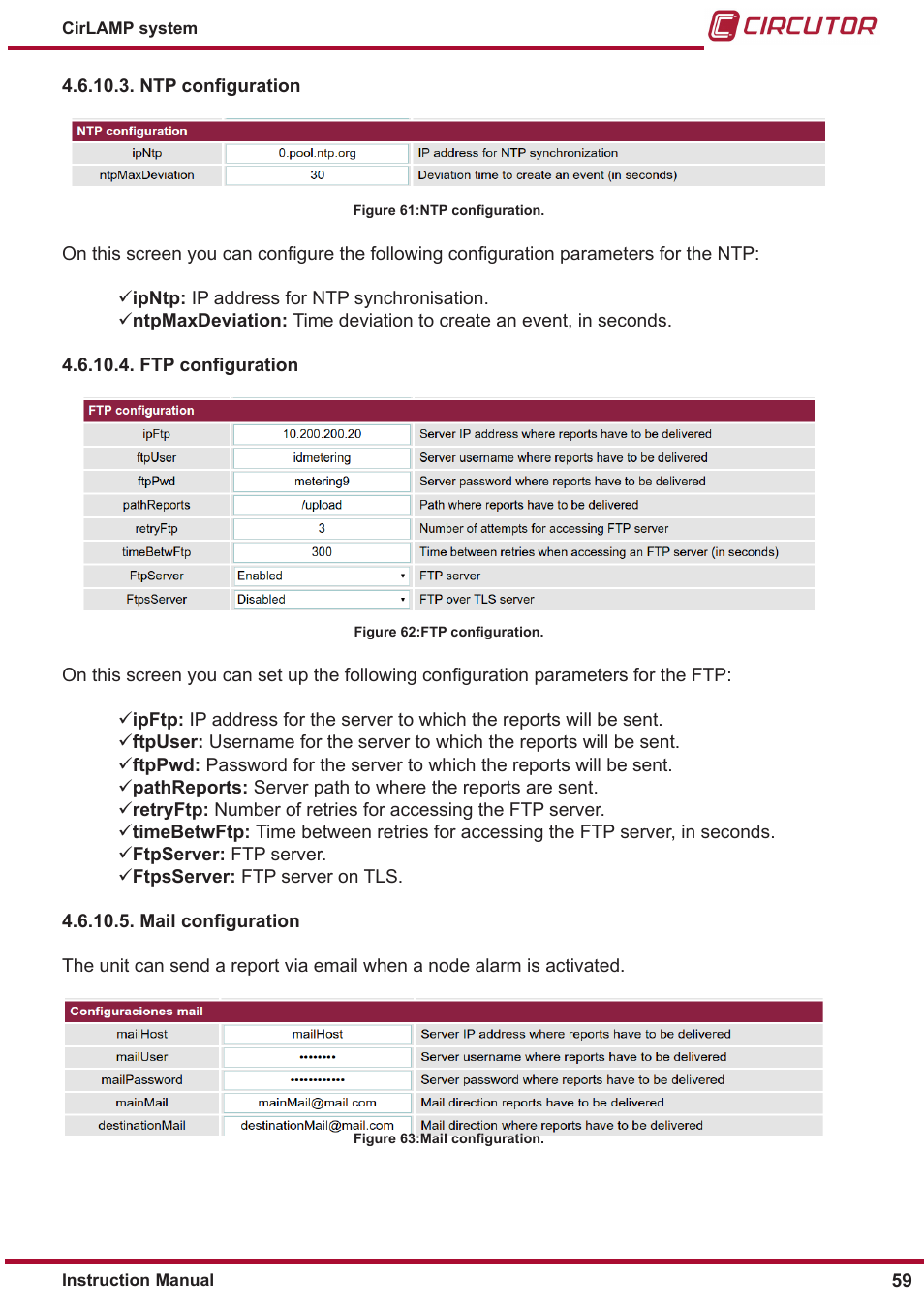 CIRCUTOR CIRLAMP Series User Manual | Page 59 / 102