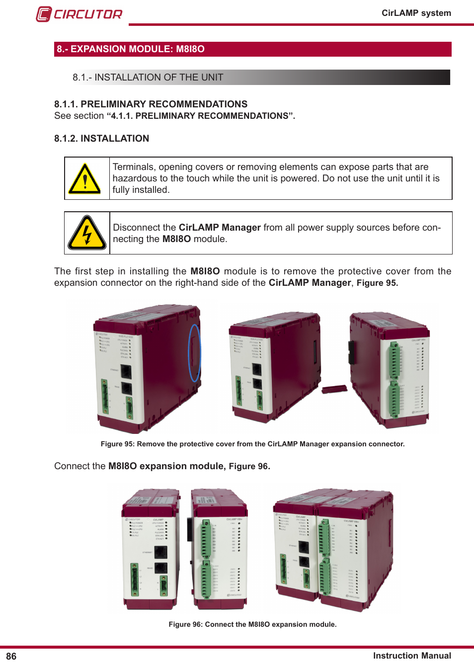 CIRCUTOR CIRLAMP Series User Manual | Page 86 / 102