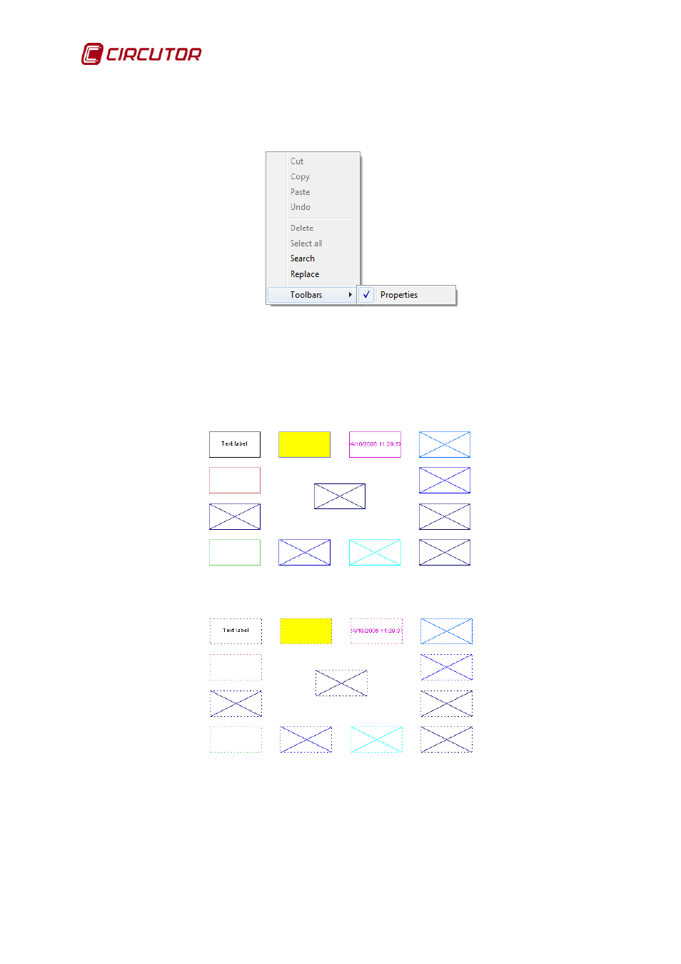 11 common action tool options, 2 positioning tools, Common action tool options | Positioning tools | CIRCUTOR PowerStudio Series User Manual | Page 52 / 110