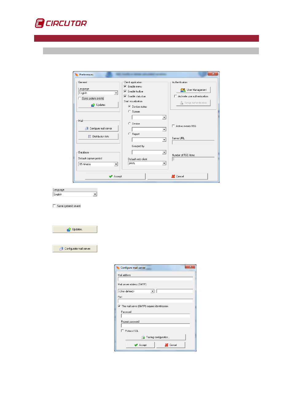 Setup, Preferences | CIRCUTOR PowerStudio Series User Manual | Page 54 / 110