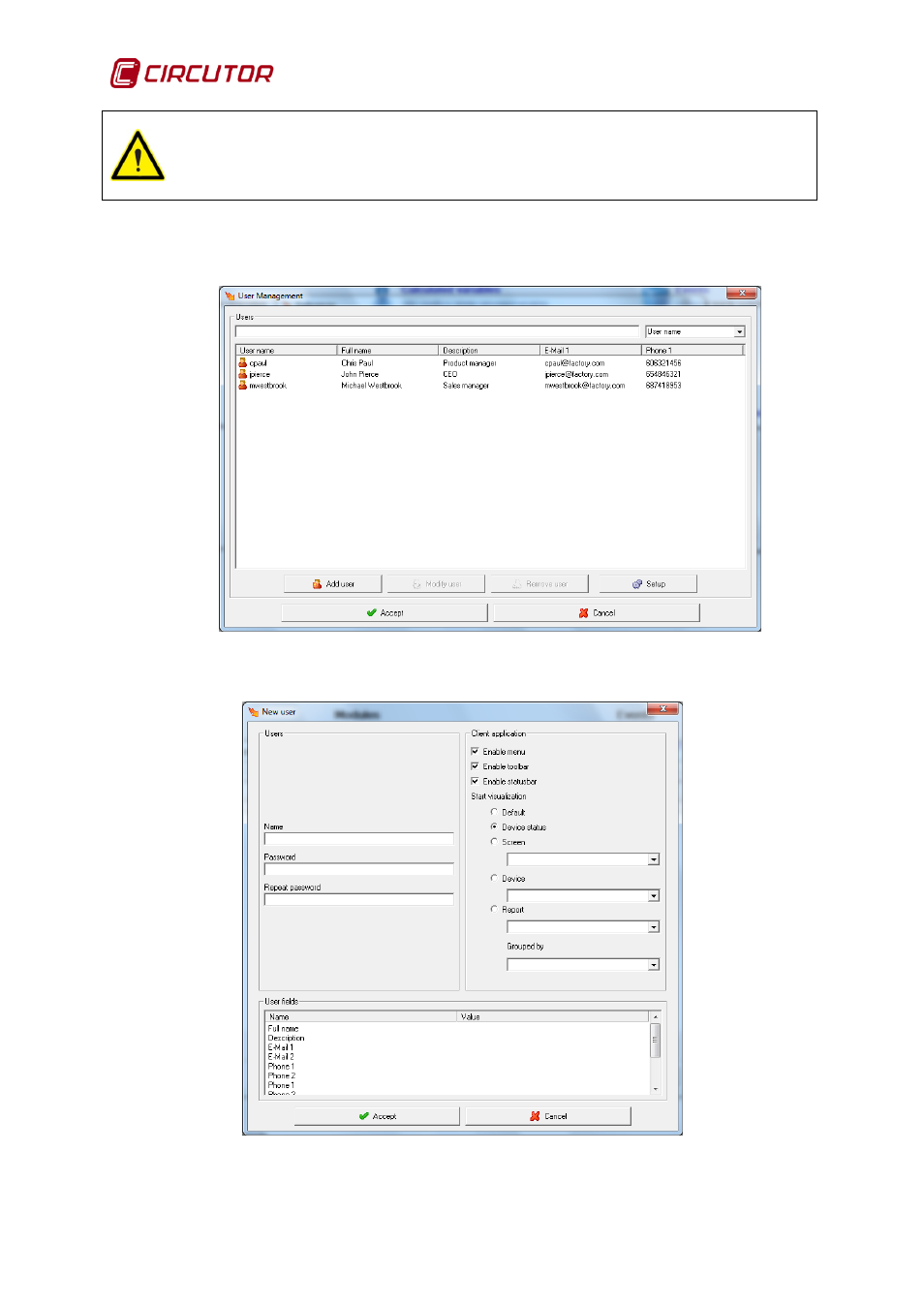 2 user management, User management | CIRCUTOR PowerStudio Series User Manual | Page 58 / 110