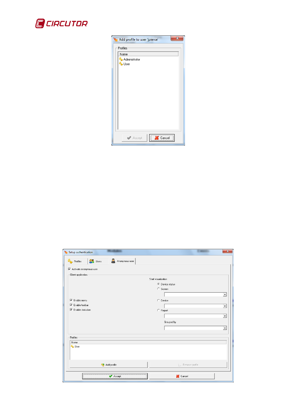 3 anonymous user, Anonymous user | CIRCUTOR PowerStudio Series User Manual | Page 64 / 110