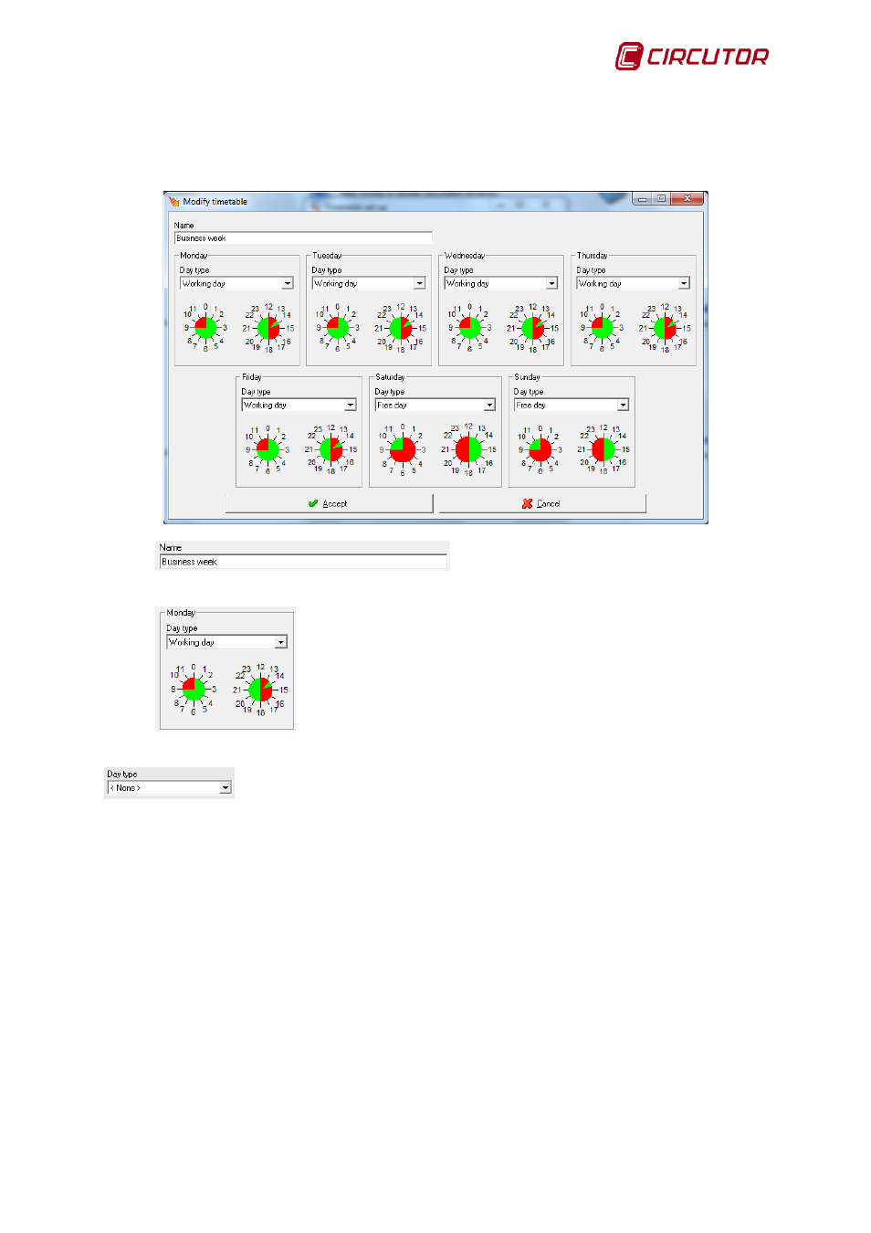 2 weekly, Weekly | CIRCUTOR PowerStudio Series User Manual | Page 97 / 110