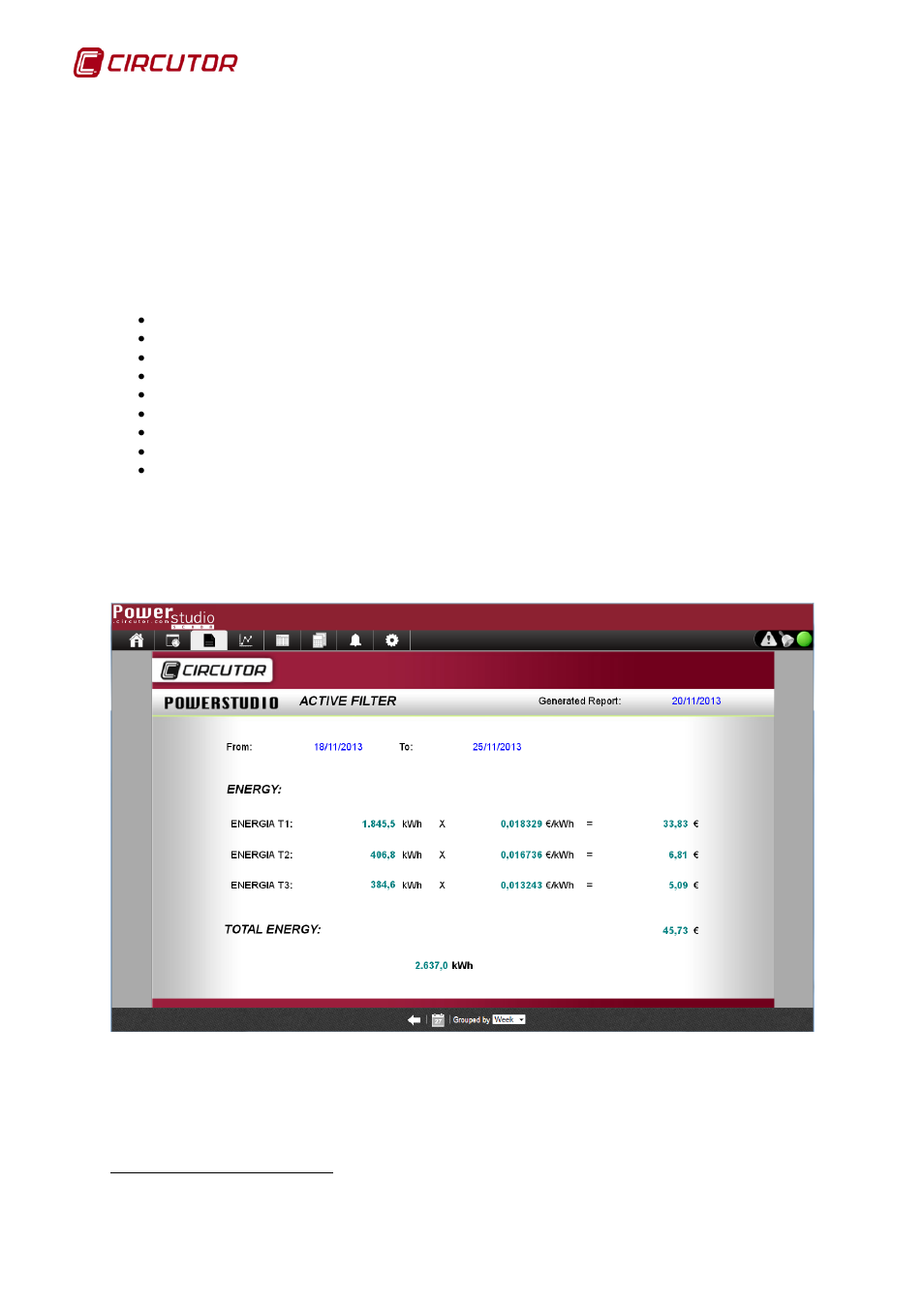 5 displaying reports, Displaying reports | CIRCUTOR PowerStudio Series User Manual | Page 92 / 110