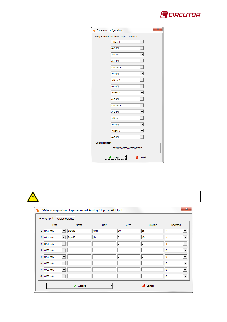 2 analogue inputs and outputs, Analogue inputs and outputs | CIRCUTOR PowerStudio Series User Manual | Page 125 / 292