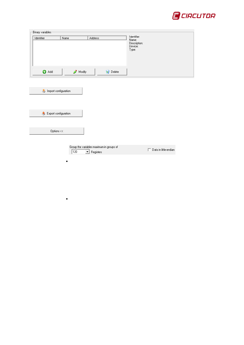 1 numeric variables, Numeric variables | CIRCUTOR PowerStudio Series User Manual | Page 173 / 292