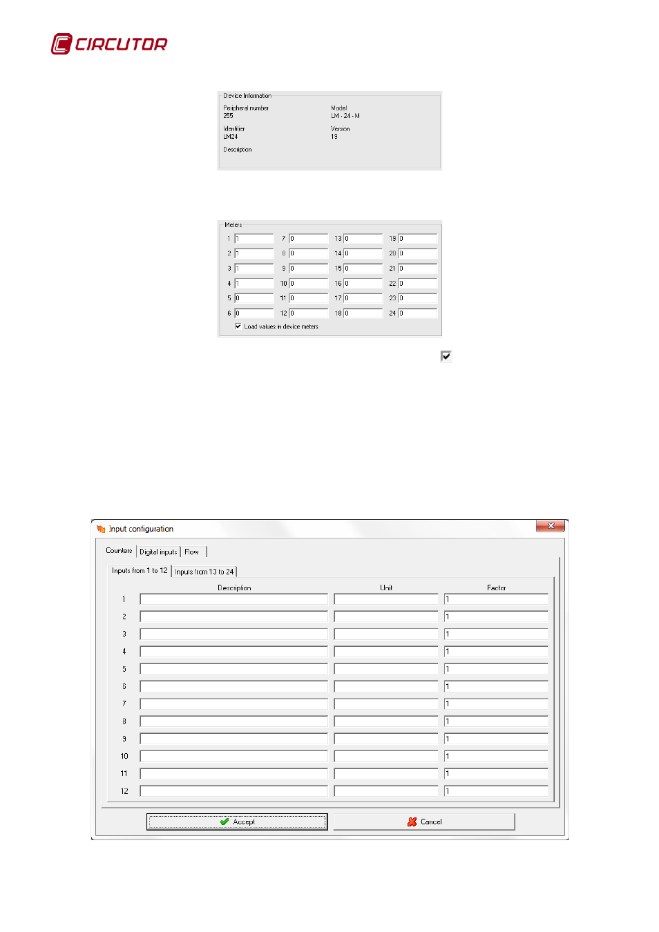2 device inputs, Device inputs | CIRCUTOR PowerStudio Series User Manual | Page 178 / 292