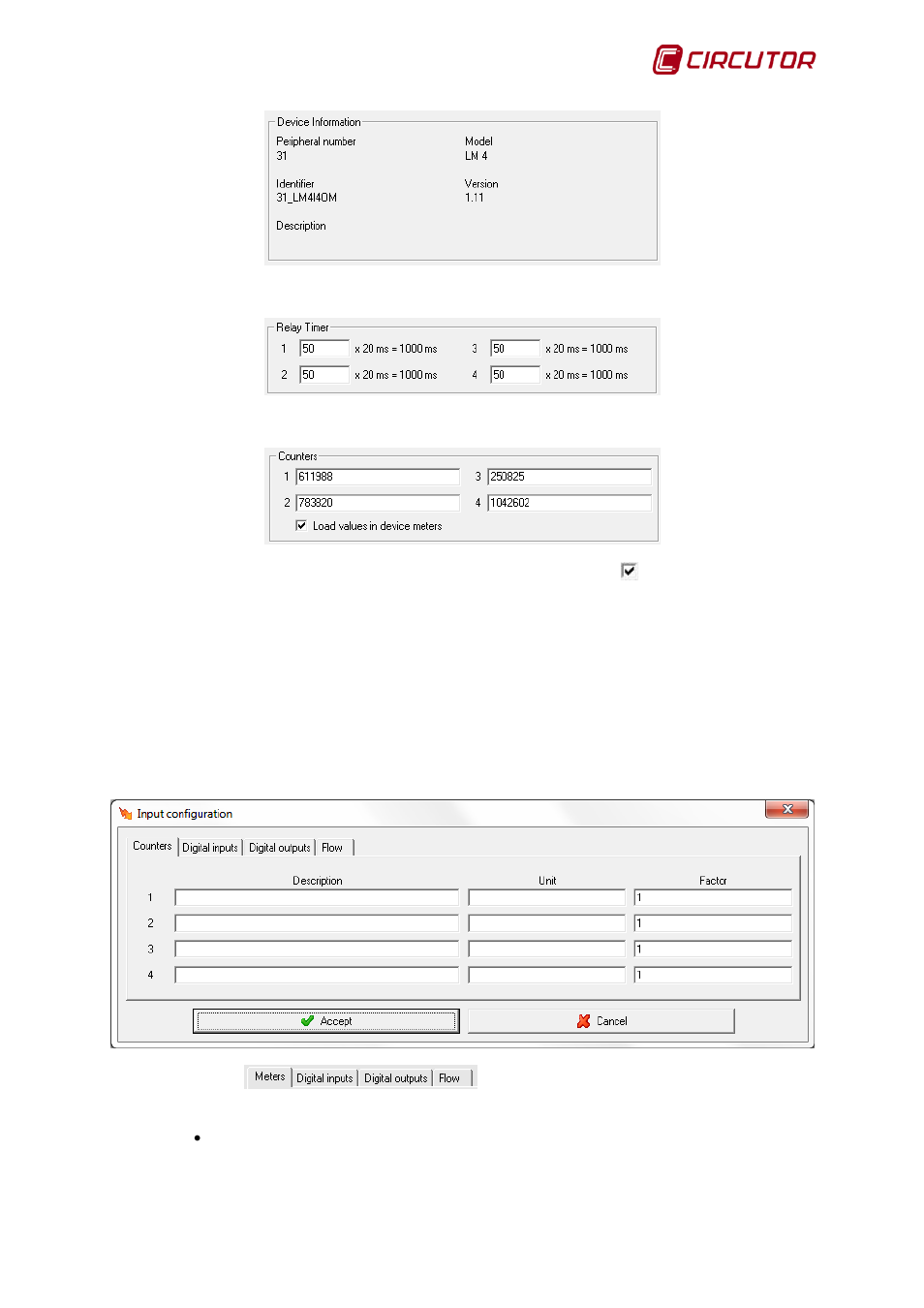 2 device inputs, Device inputs | CIRCUTOR PowerStudio Series User Manual | Page 193 / 292