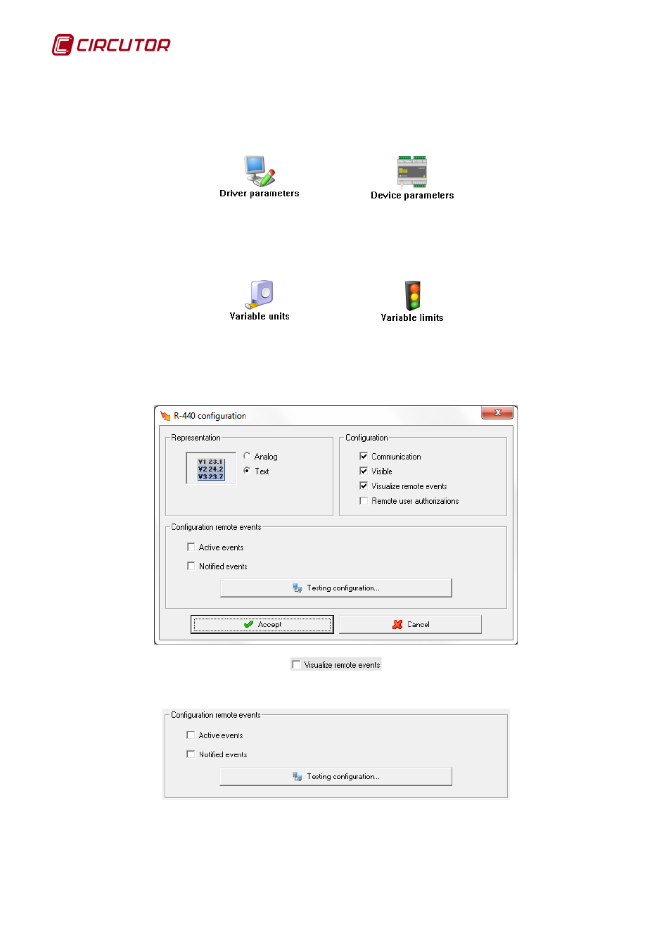 2 driver options, 1 driver parameters, Driver options | Driver parameters | CIRCUTOR PowerStudio Series User Manual | Page 232 / 292