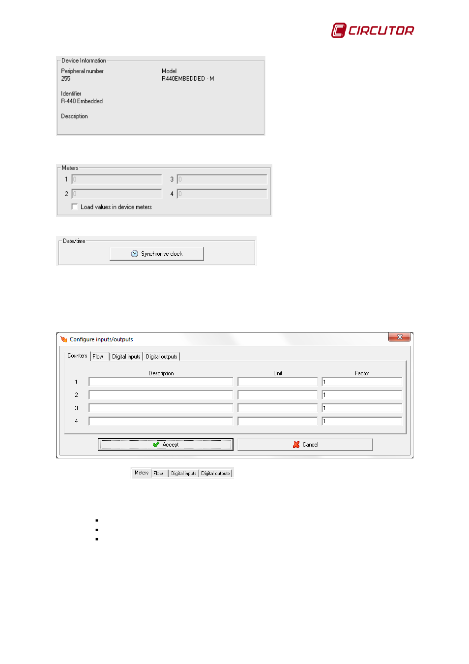 2 inputs/outputs, Inputs/outputs | CIRCUTOR PowerStudio Series User Manual | Page 237 / 292