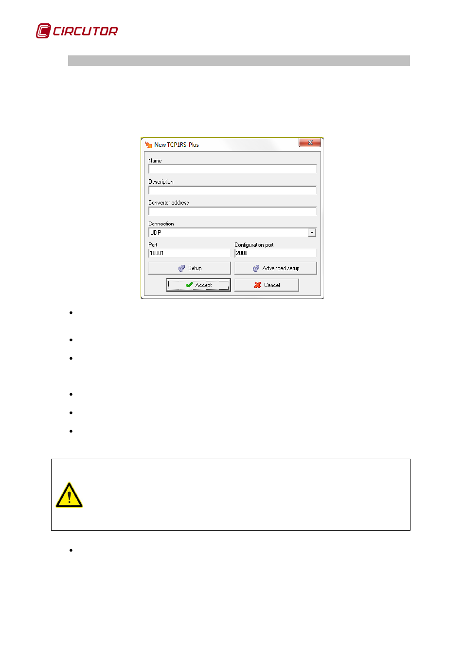 Tcp1rs | CIRCUTOR PowerStudio Series User Manual | Page 240 / 292