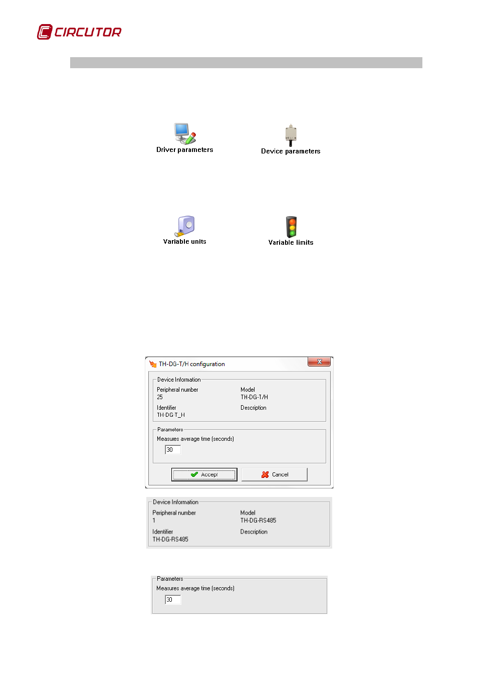 Driver options, 1 device parameters, Th-dg-rs485 | Device parameters, 1 driver options | CIRCUTOR PowerStudio Series User Manual | Page 250 / 292