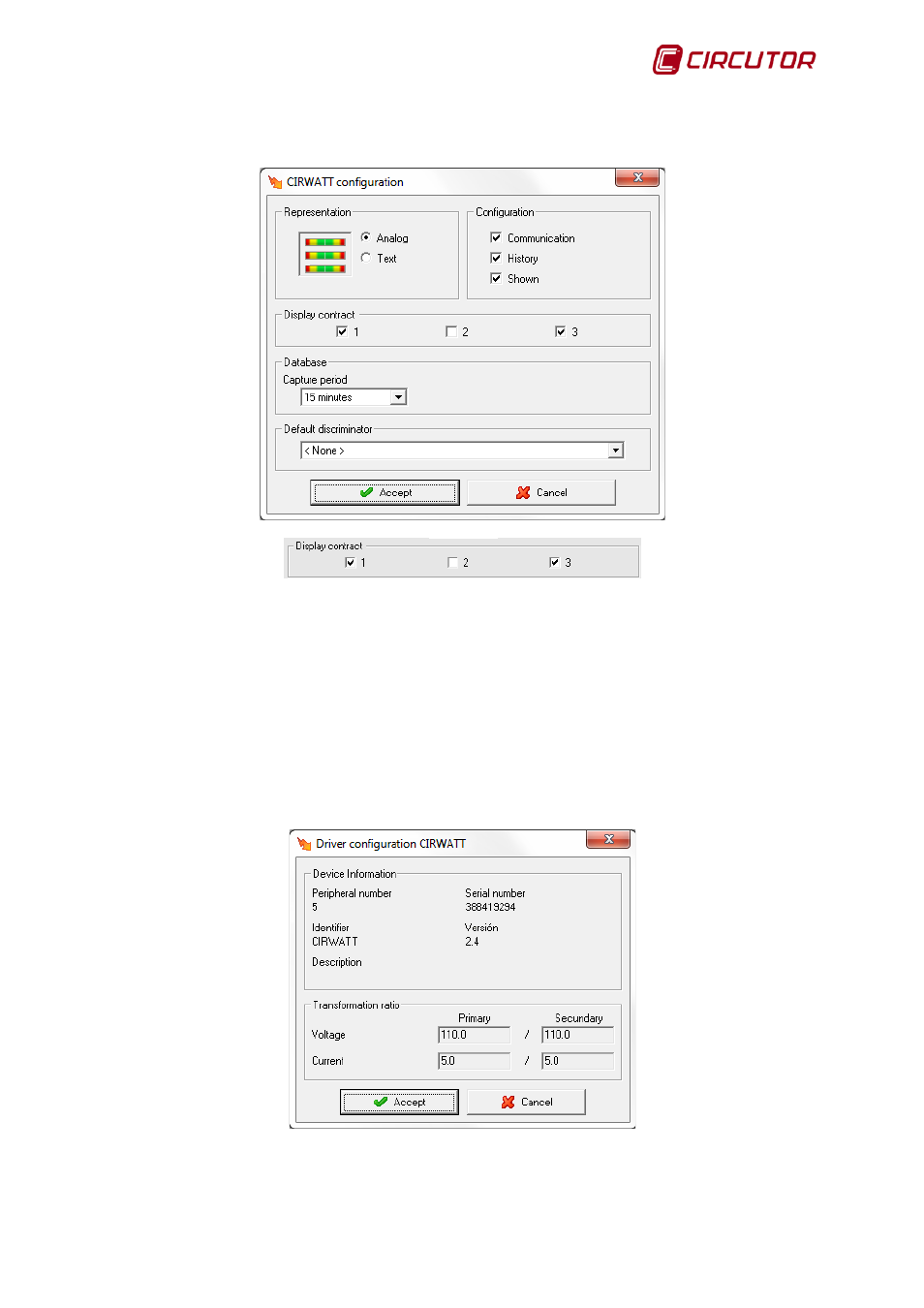 1 driver parameters, 2 device parameters, Driver parameters | Device parameters | CIRCUTOR PowerStudio Series User Manual | Page 43 / 292