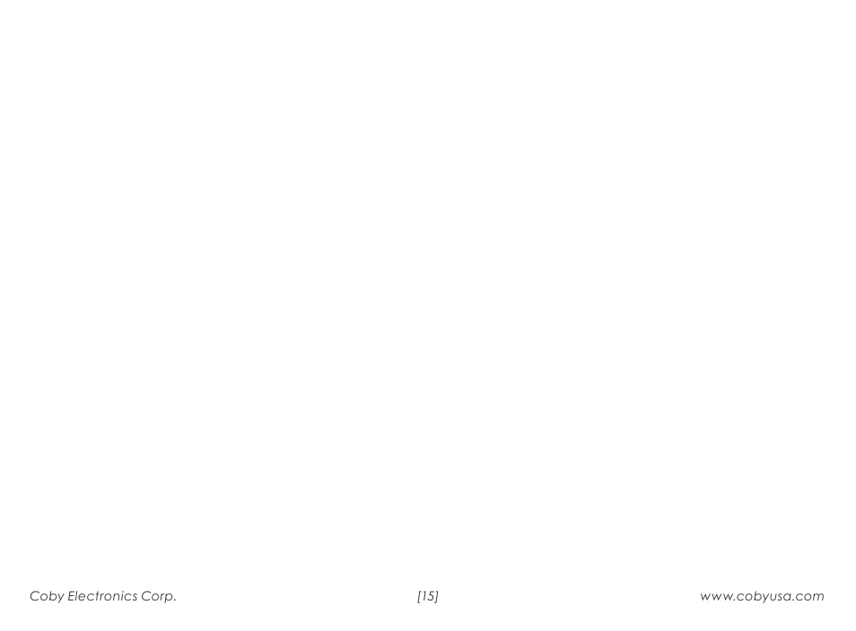 COBY electronic 180BW User Manual | Page 15 / 16