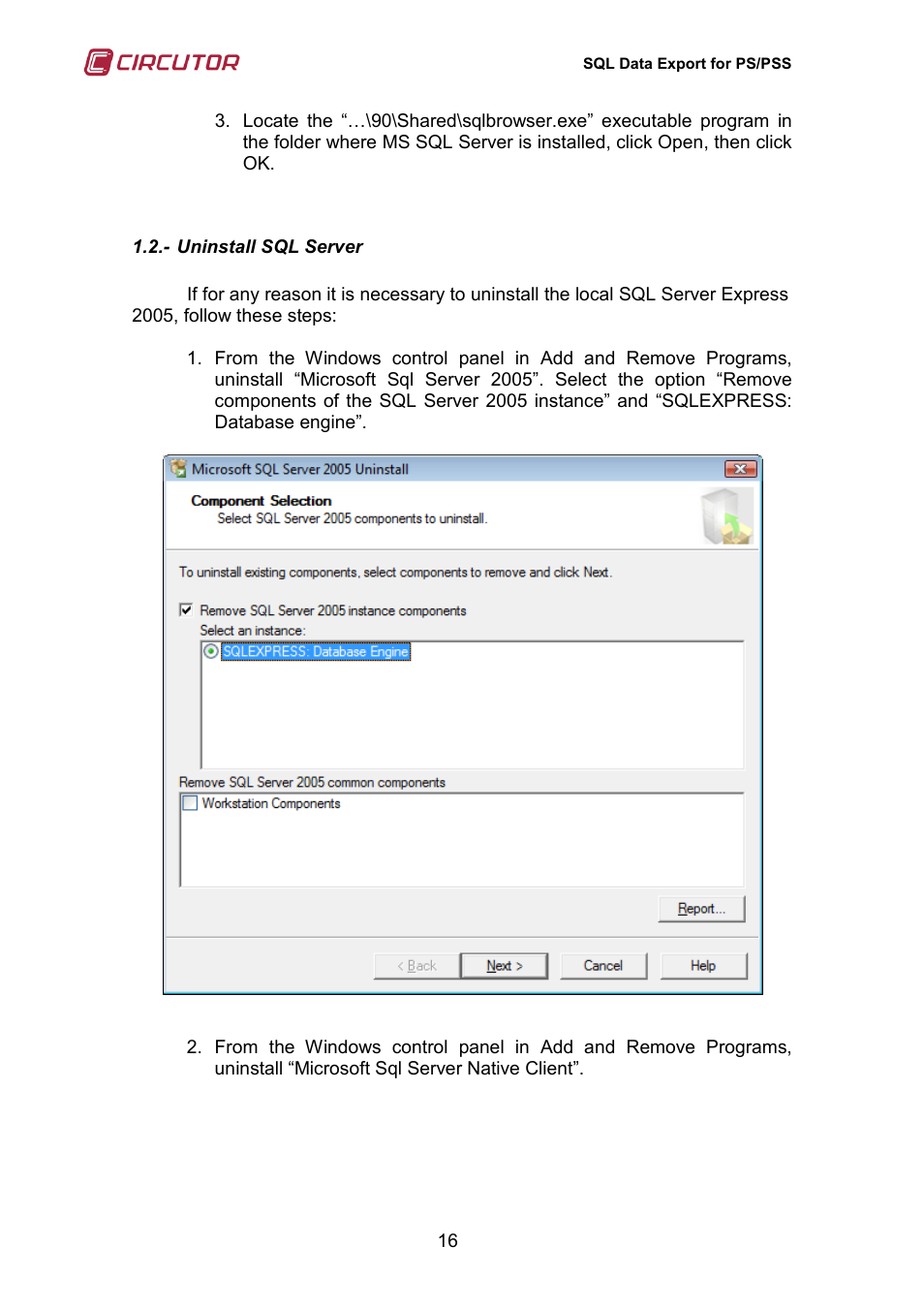 CIRCUTOR SQL Data Export User Manual | Page 16 / 28