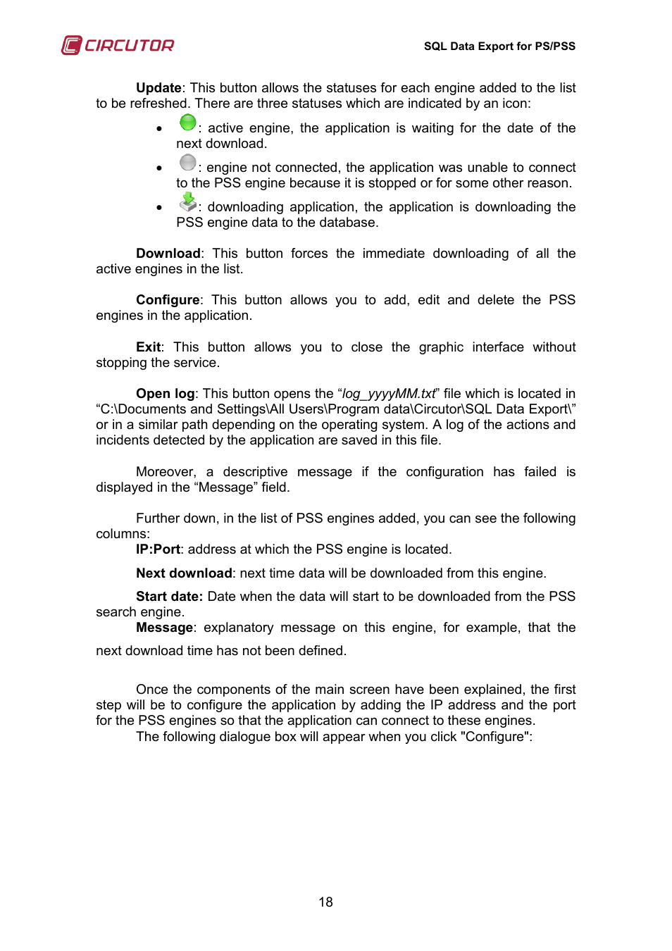 CIRCUTOR SQL Data Export User Manual | Page 18 / 28