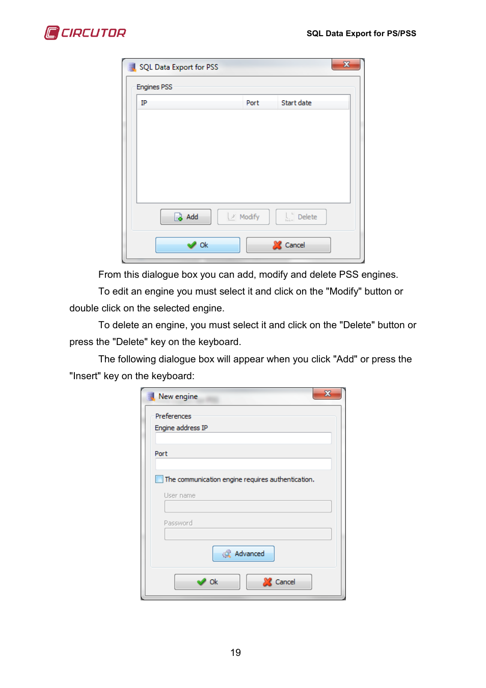 CIRCUTOR SQL Data Export User Manual | Page 19 / 28