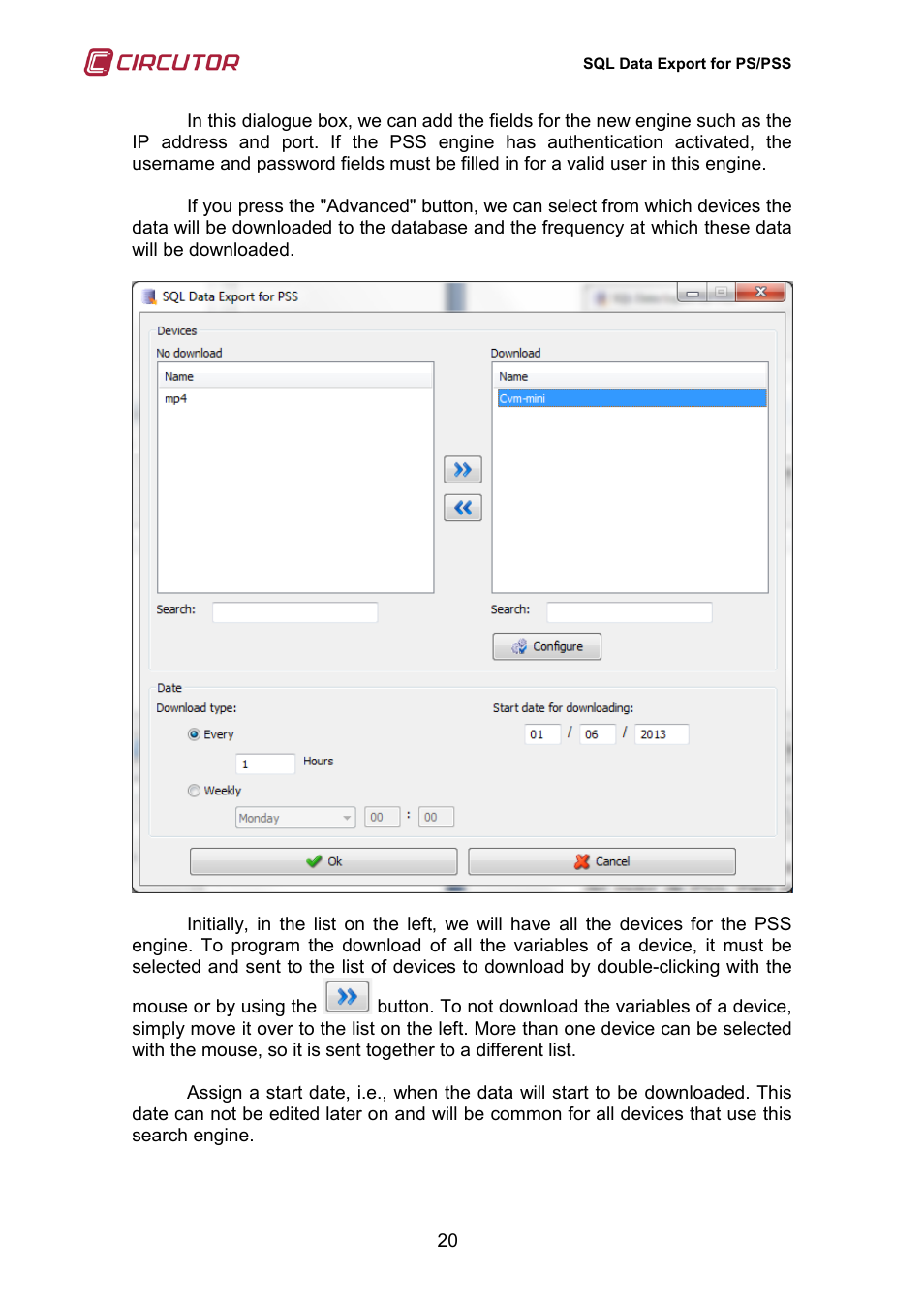 CIRCUTOR SQL Data Export User Manual | Page 20 / 28