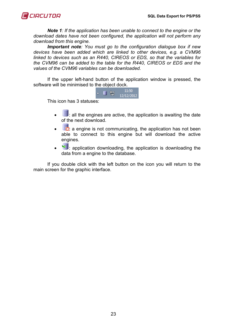 CIRCUTOR SQL Data Export User Manual | Page 23 / 28