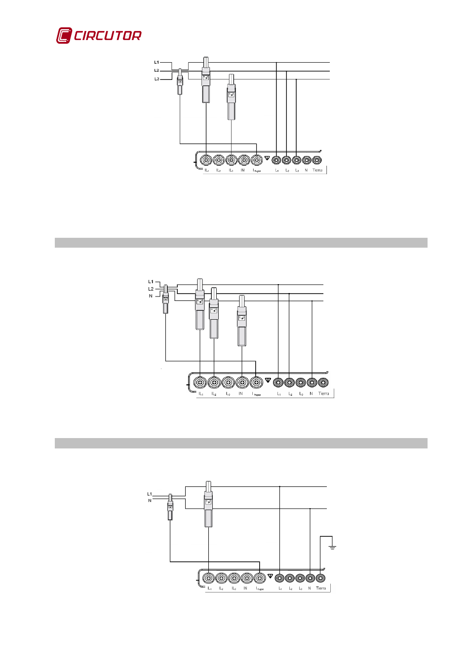 4 two-phase connection, 5 single-phase connection, Two-phase | Connection, Single-phase | CIRCUTOR AR6 Series User Manual | Page 50 / 69