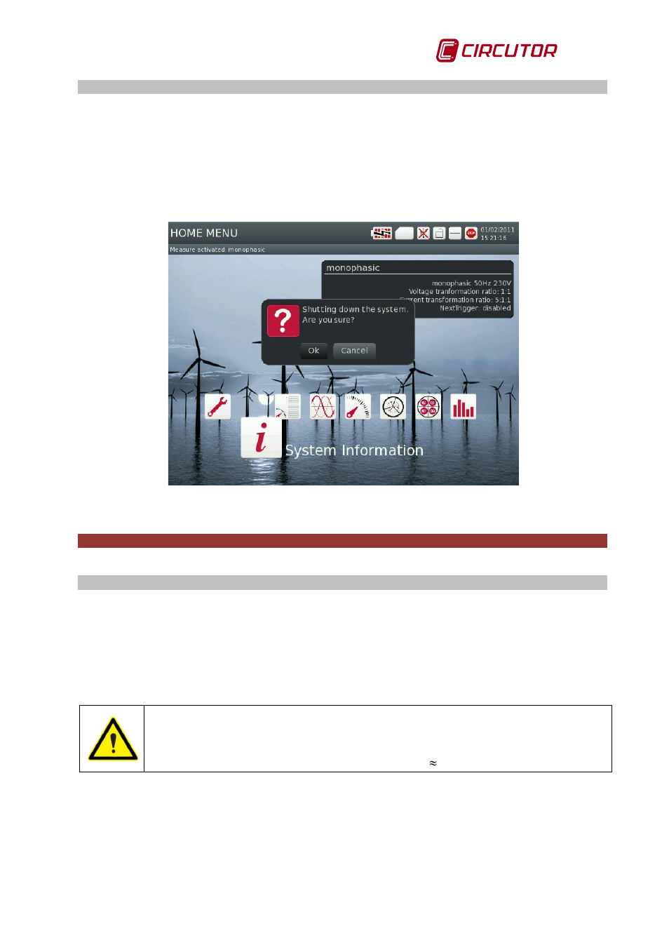 7 switching off the analyzer, 19 types of files generated, 1 rec.std files | Witching off the analyzer, Types of files generated, Rec.std, Files | CIRCUTOR AR6 Series User Manual | Page 59 / 69